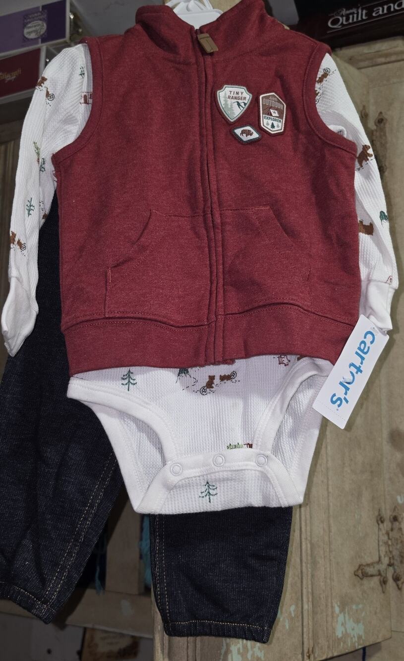 Carter's 3 piece Tiny Ranger Outdoor Explorer Outfit 12 Months NWT